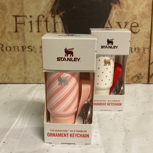 Stanley Pink and White Ornament Keychain Set - Picture 2 of 7
